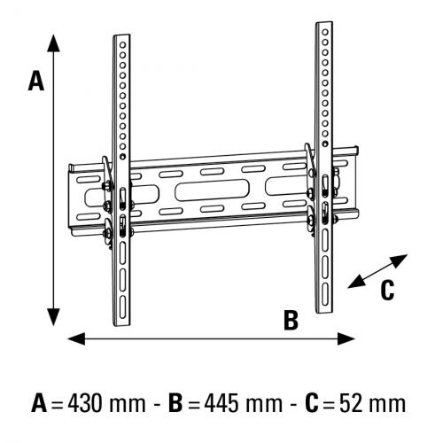 Кронштейн для телевизора Hama H-108716 черный 32"-56" макс.30кг