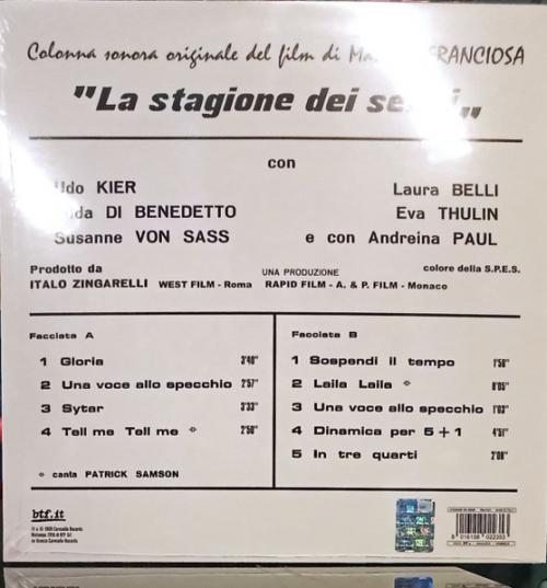 Виниловая пластинка Саундтрек - La Stagione Dei Sensi (Ennio Morricone) (Coloured Vinyl LP)