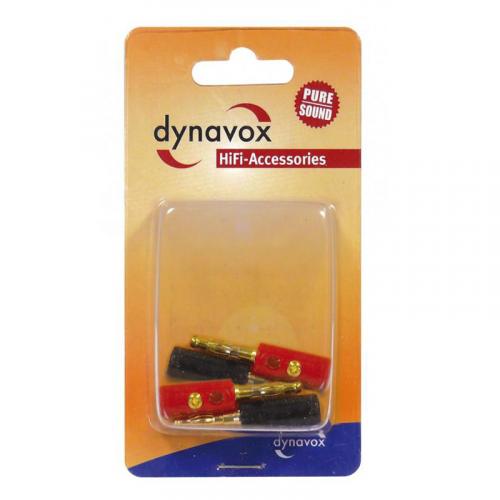 Разъем Dynavox BANANA RED/BLACK (206858) (4 шт)