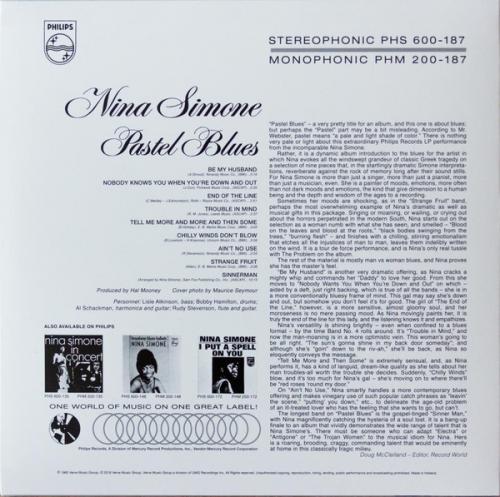 Виниловая пластинка Simone, Nina, Pastel Blues