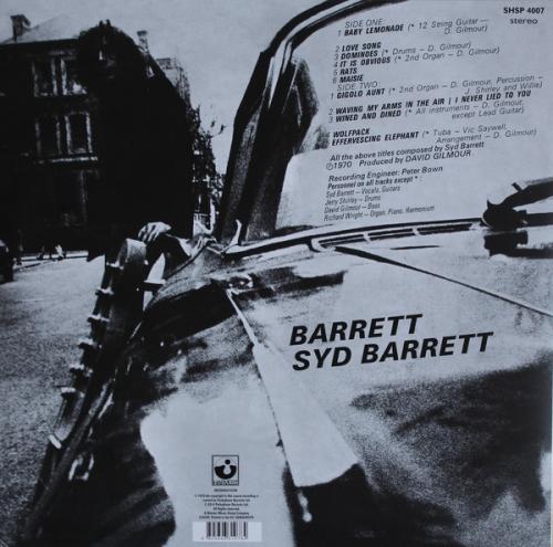 Виниловая пластинка PLG Syd Barrett Barrett (Black Vinyl)
