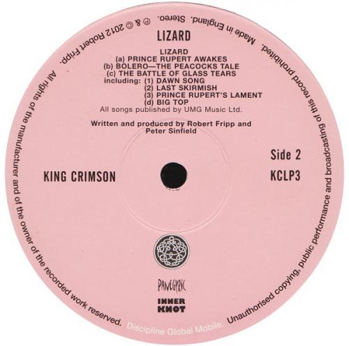 Виниловая пластинка King Crimson — LIZARD (200 GR. VINYL) (LP)