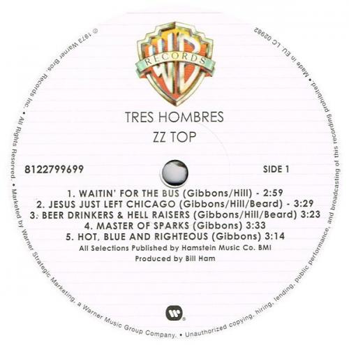 Виниловая пластинка ZZ Top TRES HOMBRES (180 Gram/Remastered)