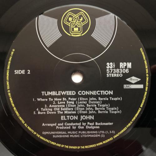 Виниловая пластинка Elton John, Tumbleweed Connection (Remastered 2017)