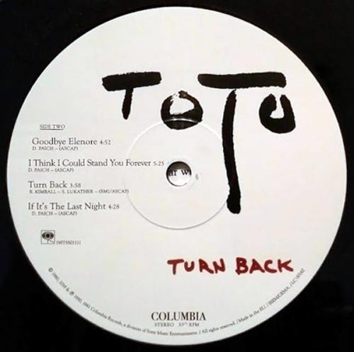 Виниловая пластинка Sony TOTO, TURN BACK (Black Vinyl/Poster)