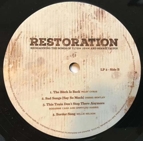 Виниловая пластинка Various Artists, Restoration: The Songs Of Elton John And Bernie Taupin