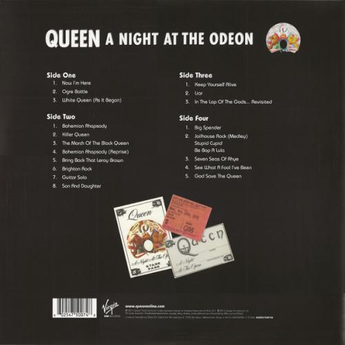 Виниловая пластинка Queen - A Night At The Odeon' 75 (Black Vinyl 2LP)