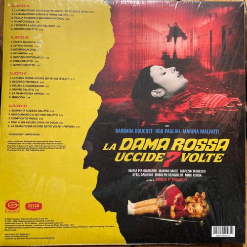 Виниловая пластинка Саундтрек - La Dama Rossa Uccide Sette Volte (Bruno Nicolai) (Coloured Vinyl 2LP)