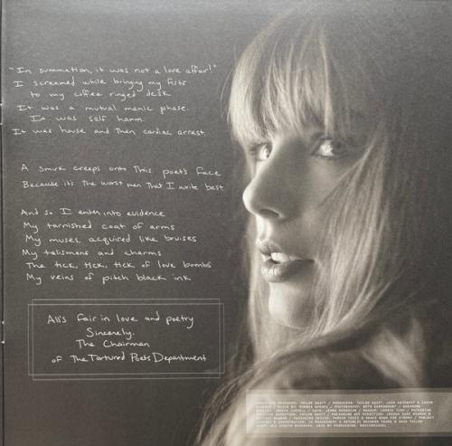 Виниловая пластинка Taylor Swift - The Tortured Poets Department  (alternative artwork) (Limited Charcoal Vinyl 2LP, Bonus Track 'Black Dog')