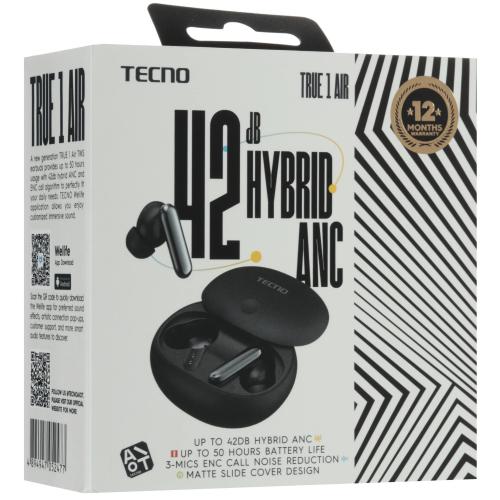 Наушники TECNO TU01 True 1 Air Elegant Black