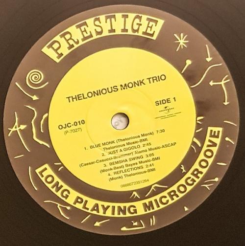 Виниловая пластинка Monk, Thelonious, Thelonious Monk Trio