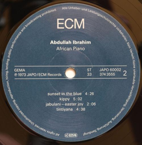 Виниловая пластинка Ibrahim, Abdullah, African Piano (180 Gram)