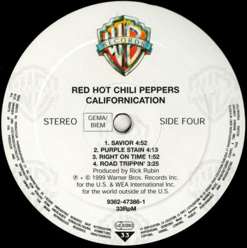 Виниловая пластинка Red Hot Chili Peppers CALIFORNICATION (180 Gram)