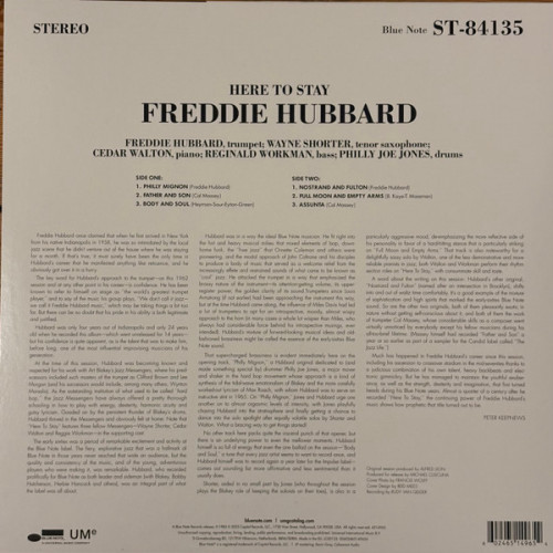 Виниловая пластинка Freddie Hubbard - Here To Stay (Black Vinyl LP)