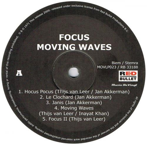 Виниловая пластинка Focus — MOVING WAVES (LP)