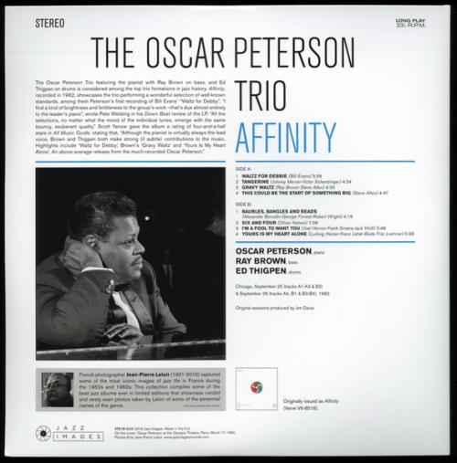 Виниловая пластинка Peterson, Oscar - Affinity (Black Vinyl LP)