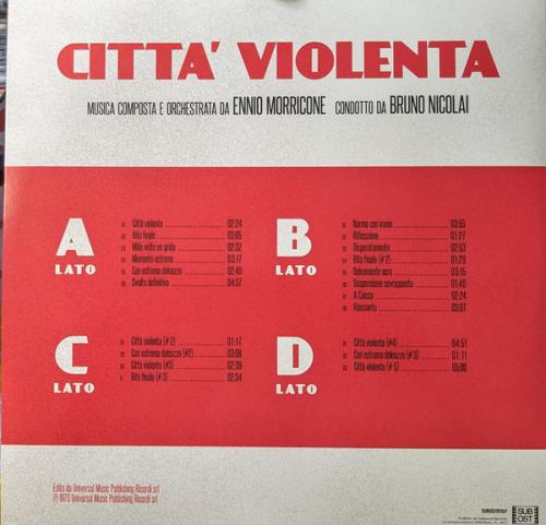 Виниловая пластинка OST - Citta Violenta (Ennio Morricone) (coloured) (Сoloured Vinyl 2LP)