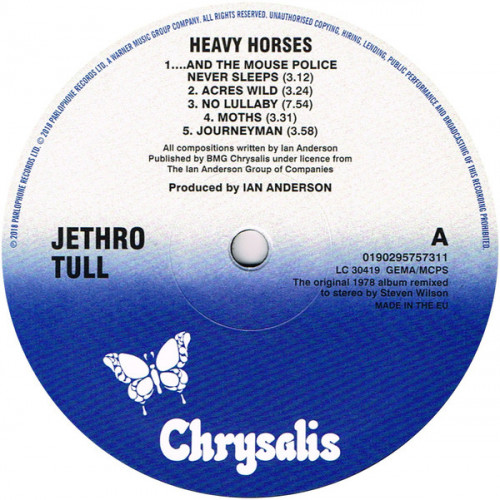 Виниловая пластинка WM Jethro Tull Heavy Horses (Steven Wilson Remix) (180 Gram)