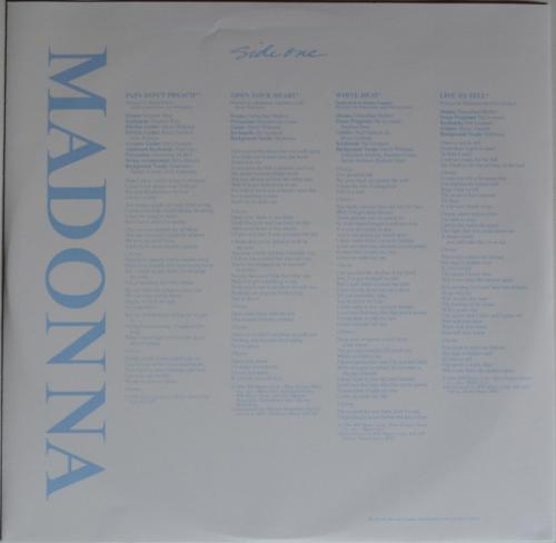 Виниловая пластинка Madonna TRUE BLUE (Remastered)