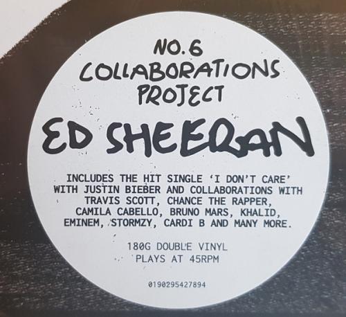 Виниловая пластинка Sheeran, Ed, No.6 Collaborations Project (180 Gram Black Vinyl/Gatefold)