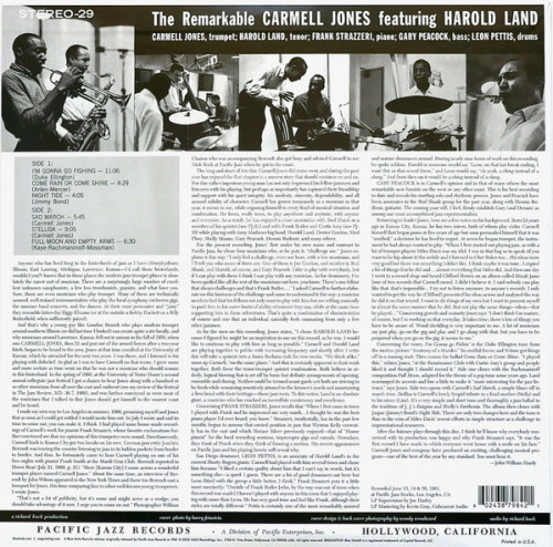 Виниловая пластинка Carmell Jones - The Remarkable Carmell Jones (Tone Poet) (Black Vinyl LP)