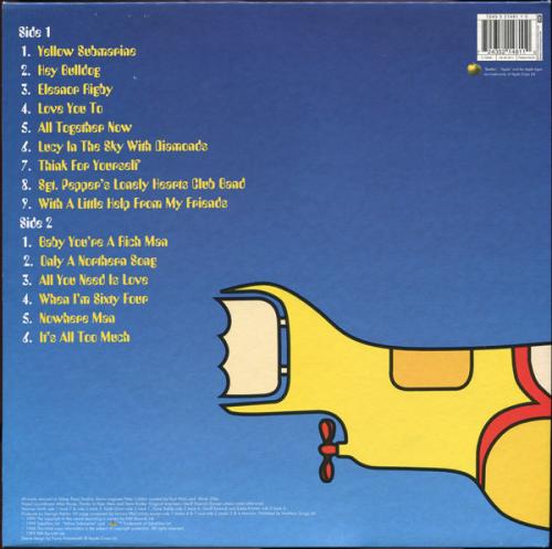 Виниловая пластинка The Beatles, Yellow Submarine Songtrack