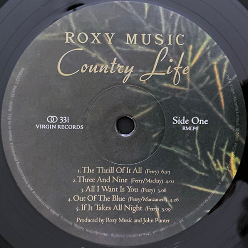 Виниловая пластинка Roxy Music - Country Life (Half Speed) (Black Vinyl LP)