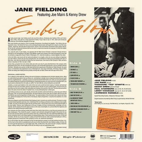 Виниловая пластинка Jane Fielding - Embers Glow (Limited Edition, Black Vinyl LP)