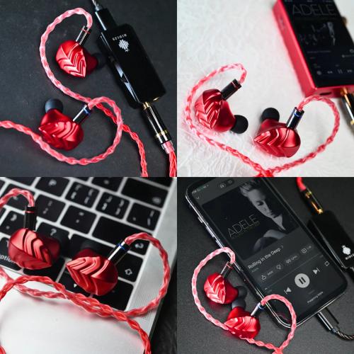 Наушники Hidizs MK12 x DucBloke 4.4mm Red
