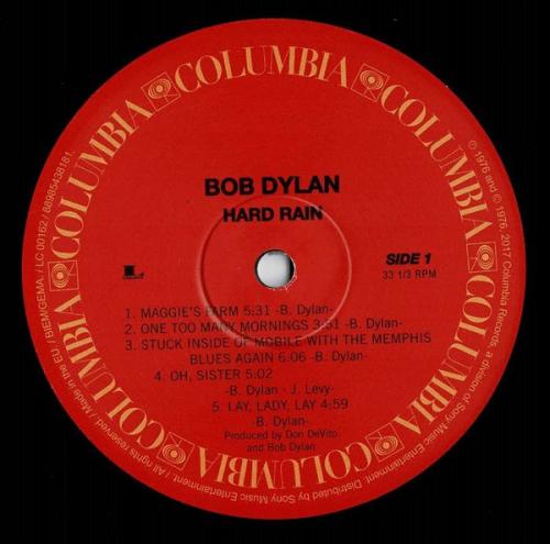 Виниловая пластинка Bob Dylan HARD RAIN