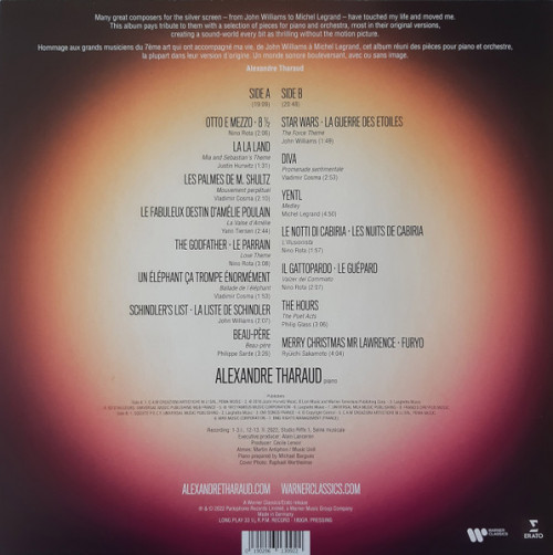 Виниловая пластинка Alexandre Tharaud - Cinema (Black Vinyl LP)