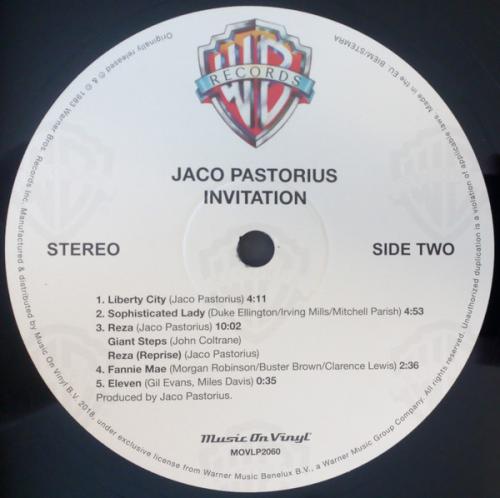 Виниловая пластинка Jaco Pastorius — INVITATION (LP)