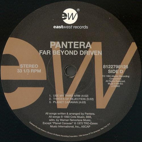 Виниловая пластинка Pantera FAR BEYOND DRIVEN (20TH ANNIVERSARY EDITION)