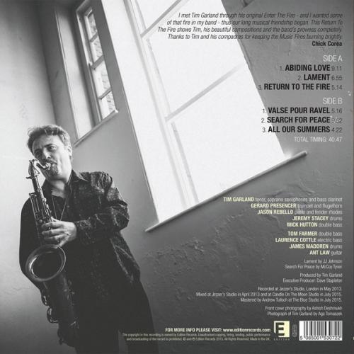 Виниловая пластинка Tim Garland - Return To The Fire (Black Vinyl LP)