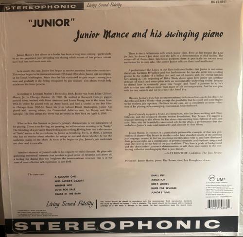 Виниловая пластинка Junior Mance - Junior  (Verve By Request) (Black Vinyl LP)
