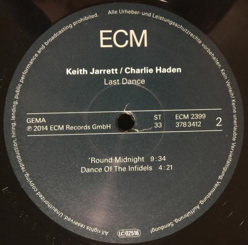 Виниловая пластинка Keith Jarrett/Charlie Haden, Jarrett/Haden: Last Dance ()