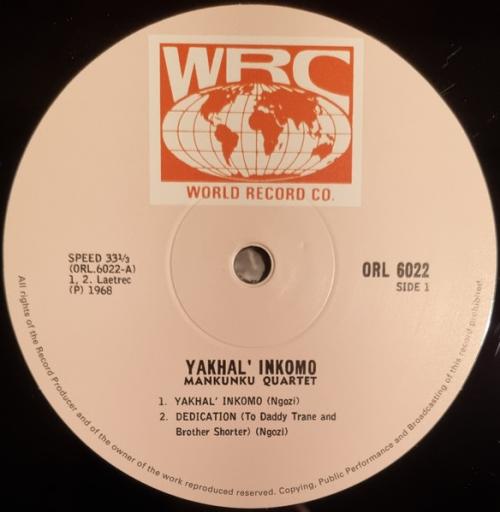Виниловая пластинка Mankunku Quartet - Yakhal' Inkomo (Half Speed) (Black Vinyl LP)