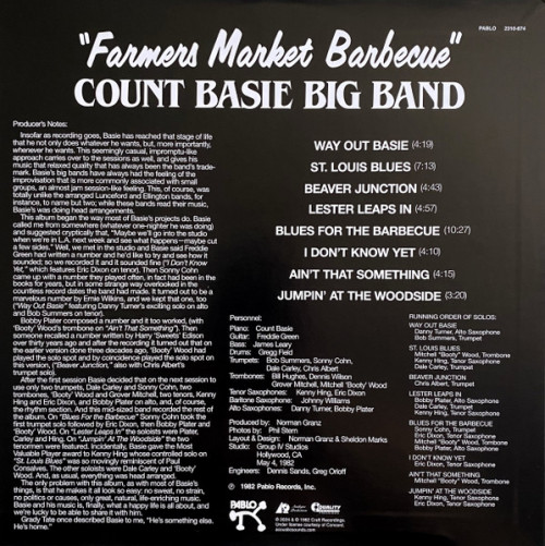 Виниловая пластинка Count Basie - Farmer's Market Barbecue (Analogue) (Black Vinyl LP)
