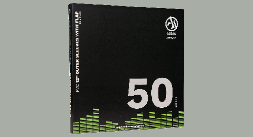 Внешние конверты Audio Anatomy 50 X 12" PVC WITH FLAP OUTER SLEEVES - 100 MICRON
