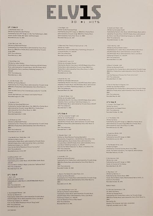Виниловая пластинка Sony Elvis Presley Elv1S - 30 #1 Hits (Limited Solid Gold Vinyl/Gatefold)