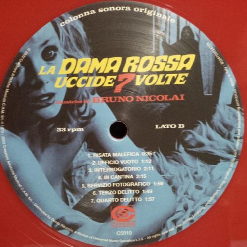 Виниловая пластинка Саундтрек - La Dama Rossa Uccide Sette Volte (Bruno Nicolai) (Coloured Vinyl 2LP)
