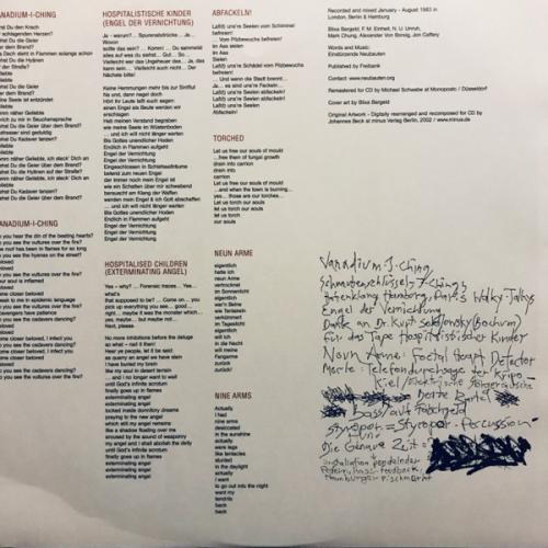 Виниловая пластинка Einsturzende Neubauten - Drawings Of Patient O.T. (Black Vinyl LP)