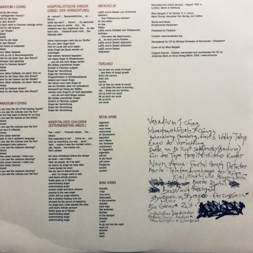 Виниловая пластинка Einsturzende Neubauten - Drawings Of Patient O.T. (Black Vinyl LP)