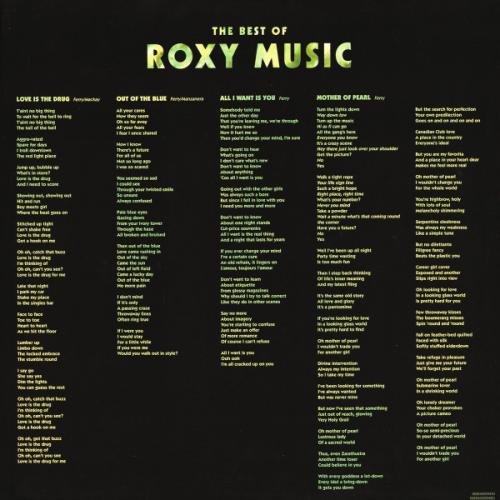 Виниловая пластинка Roxy Music - The Best Of (Black Vinyl 2LP)
