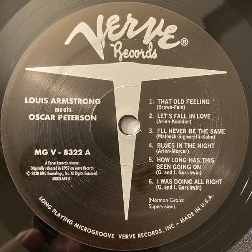 Виниловая пластинка Louis Armstrong — LOUIS ARMSTRONG MEETS OSCAR PETERSON (ACOUSTIC SOUNDS) (LP)