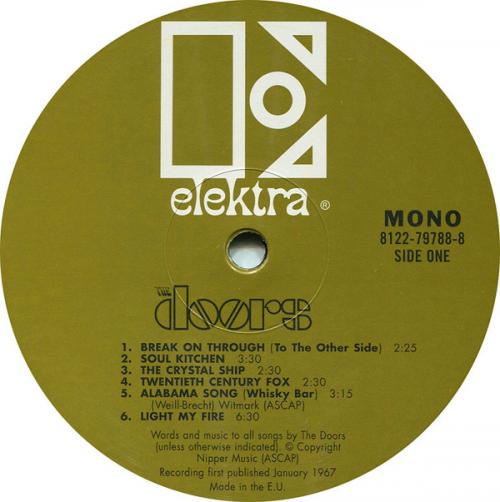 Виниловая пластинка WM The Doors The Doors (Mono) (180 Gram Black Vinyl/Remastered)