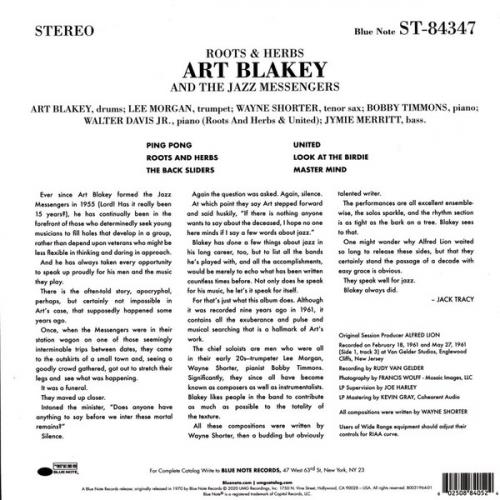 Виниловая пластинка Art Blakey & The Jazz Messengers - Roots And Herbs (Blue Note Tone Poet Series)