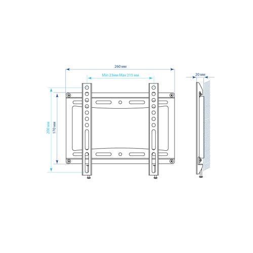 Кронштейн для телевизора Kromax IDEAL-5 черный