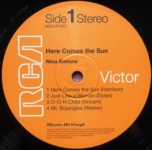 Виниловая пластинка Nina Simone - Here Comes The Sun (Black Vinyl LP)