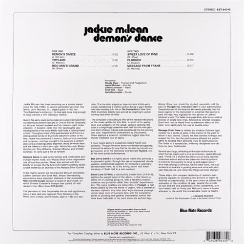 Виниловая пластинка Jackie McLean - Demon`s Dance (Tone Poet) (Black Vinyl LP)